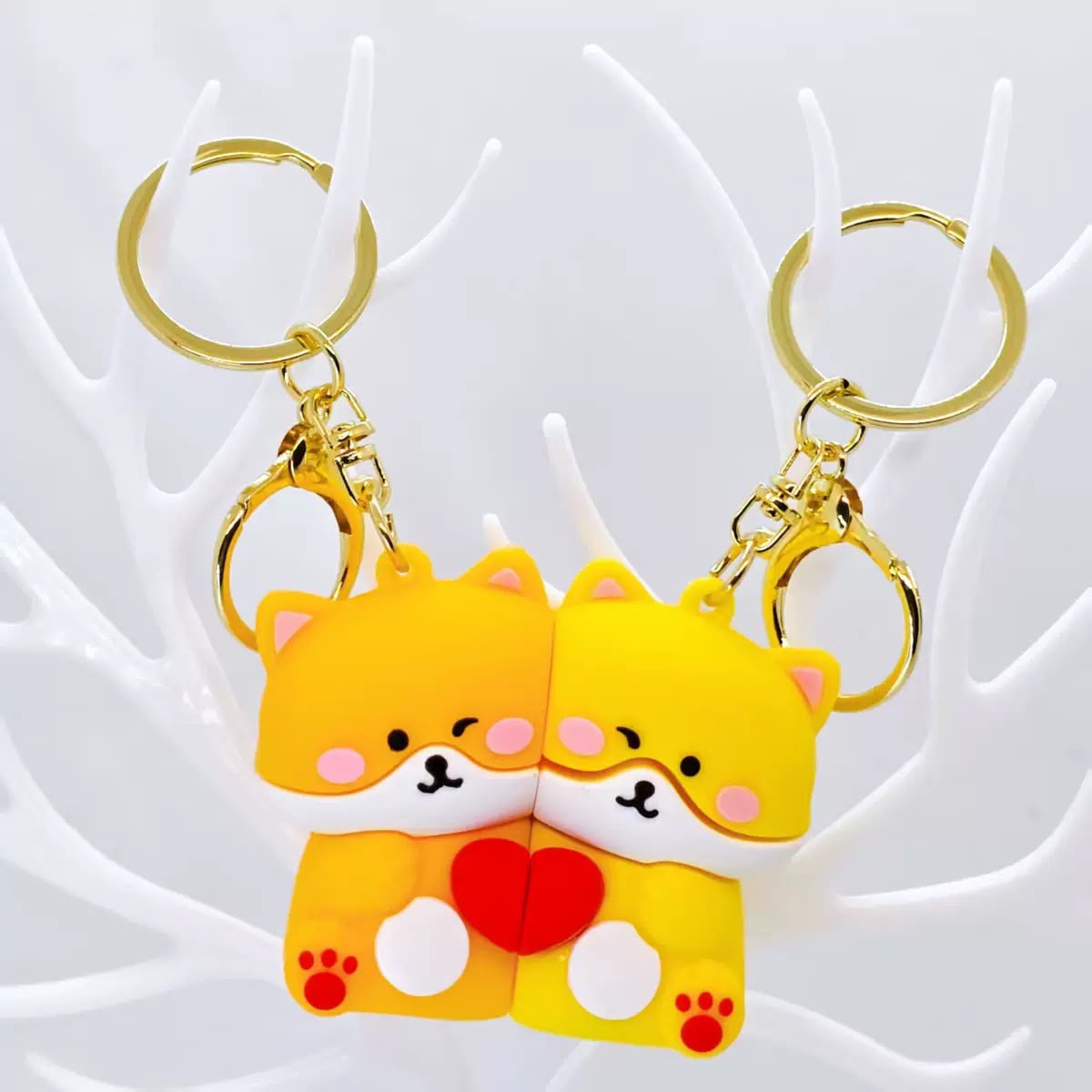 Magnetic Puppy Couple Keychain - Image 2