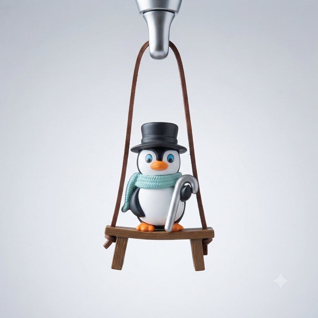 Penguin Wearing Wizard Hat Car Hanging Pendant - Image 2