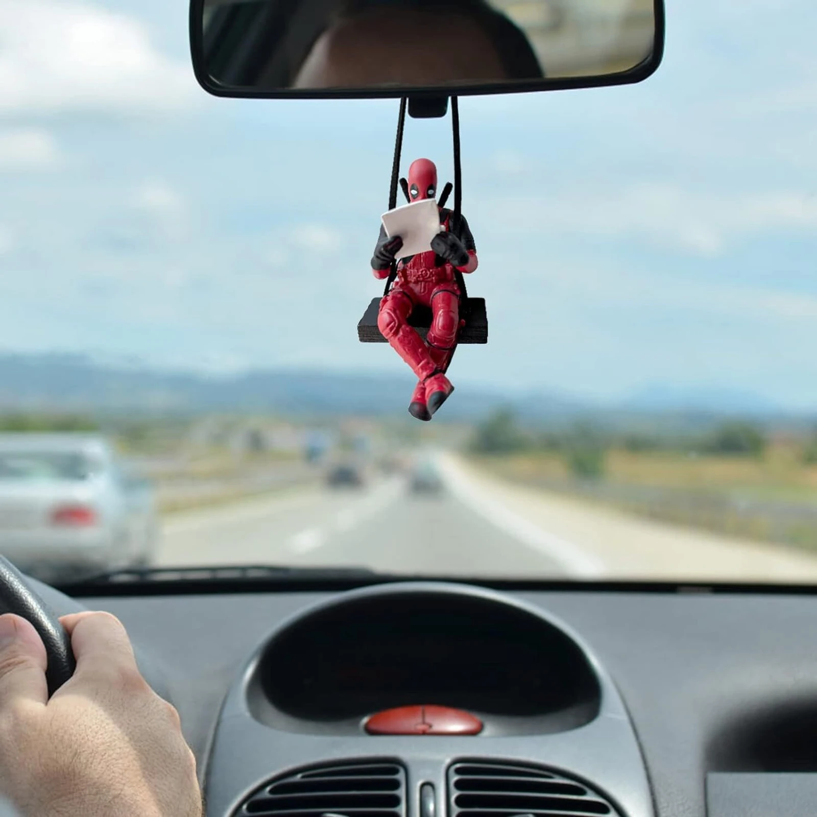 Reading Deadpool Car Hanging Pendant - Image 2