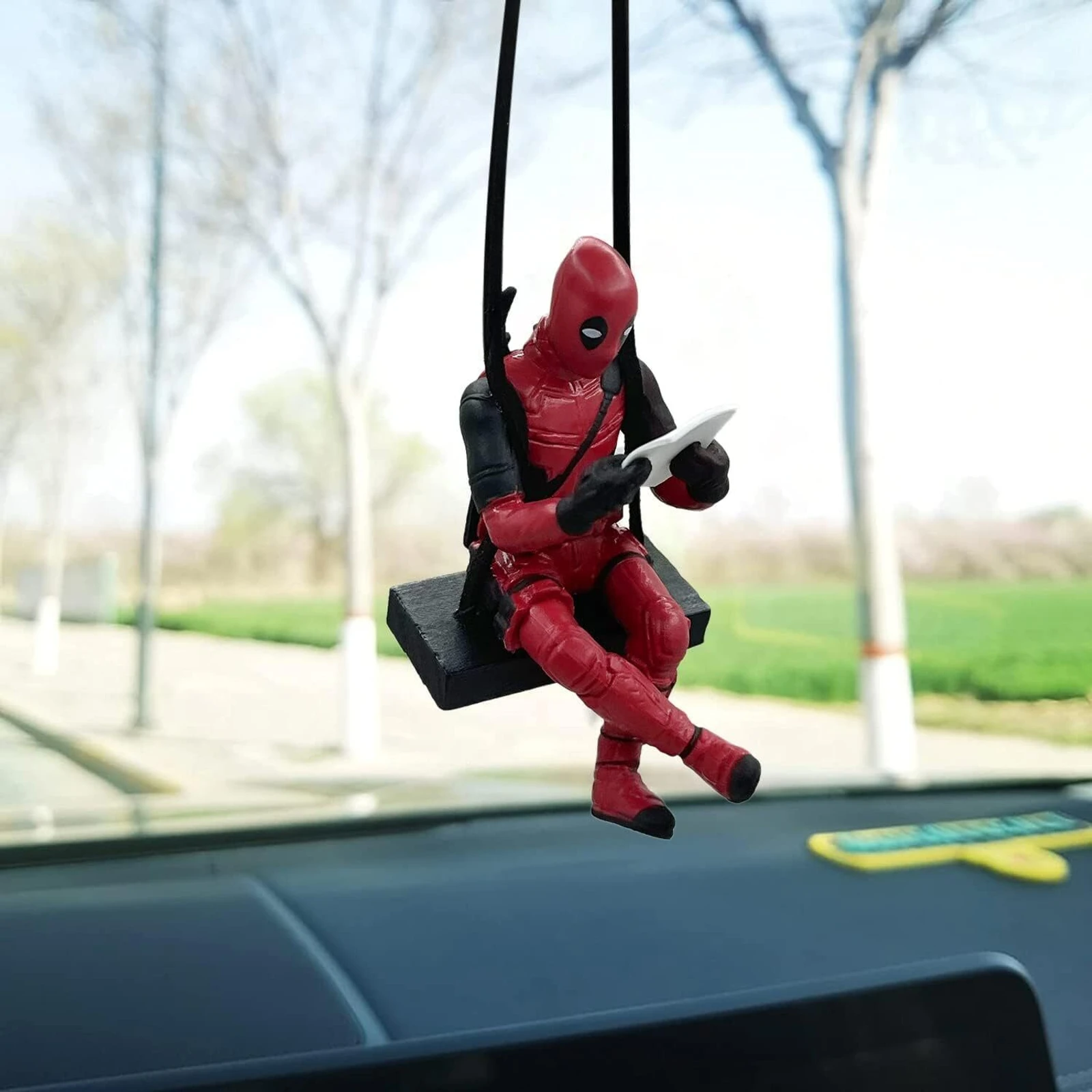 Reading Deadpool Car Hanging Pendant - Image 5