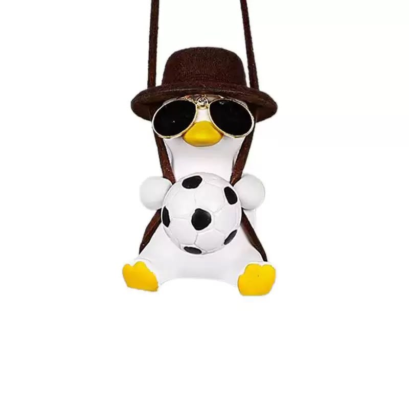 Soccer Duck Car Hanging Pendant - Image 2