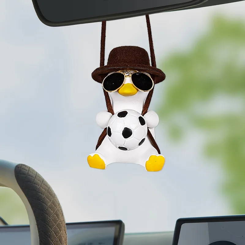 Soccer Duck Car Hanging Pendant