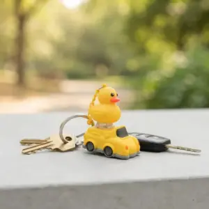 Squeaky Duck Car Keychain
