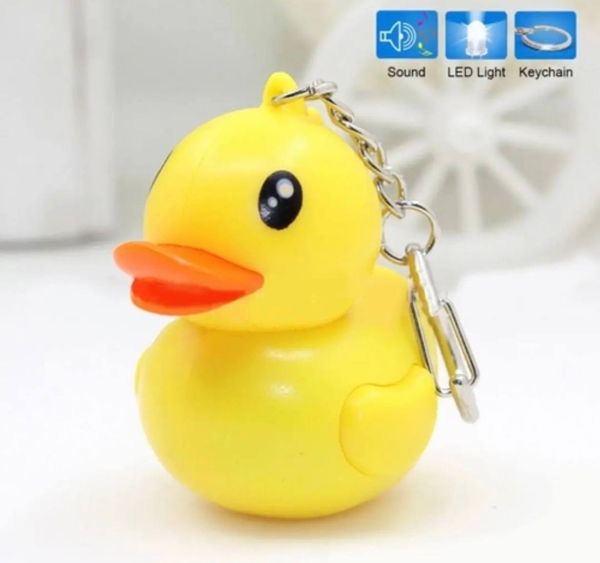 Squeaky Duck LED Flashlight Keychain - Image 3