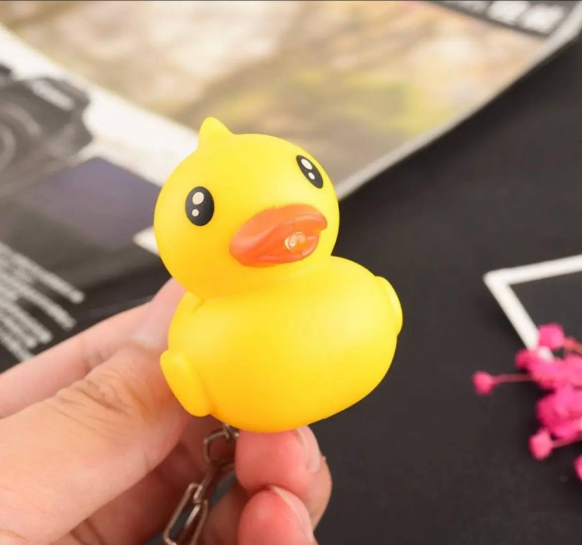 Squeaky Duck LED Flashlight Keychain - Image 5