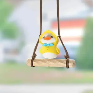 Swinging Rubber Duck Car Hanging Pendant