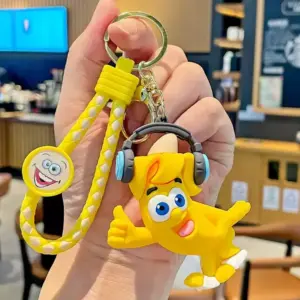 Banana Headphones Keychain
