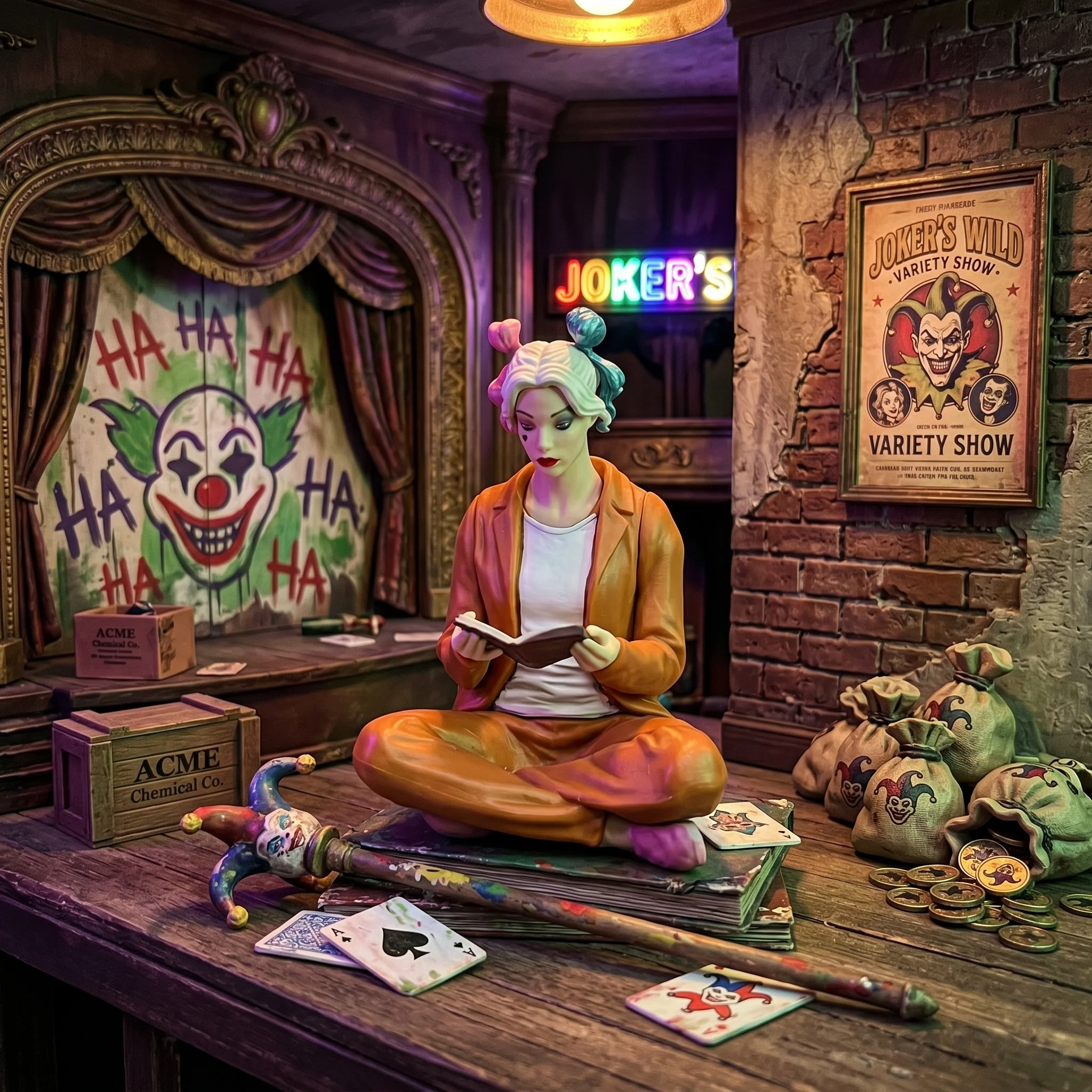 Harley Quinn Sitting Collectible Figure - Image 2