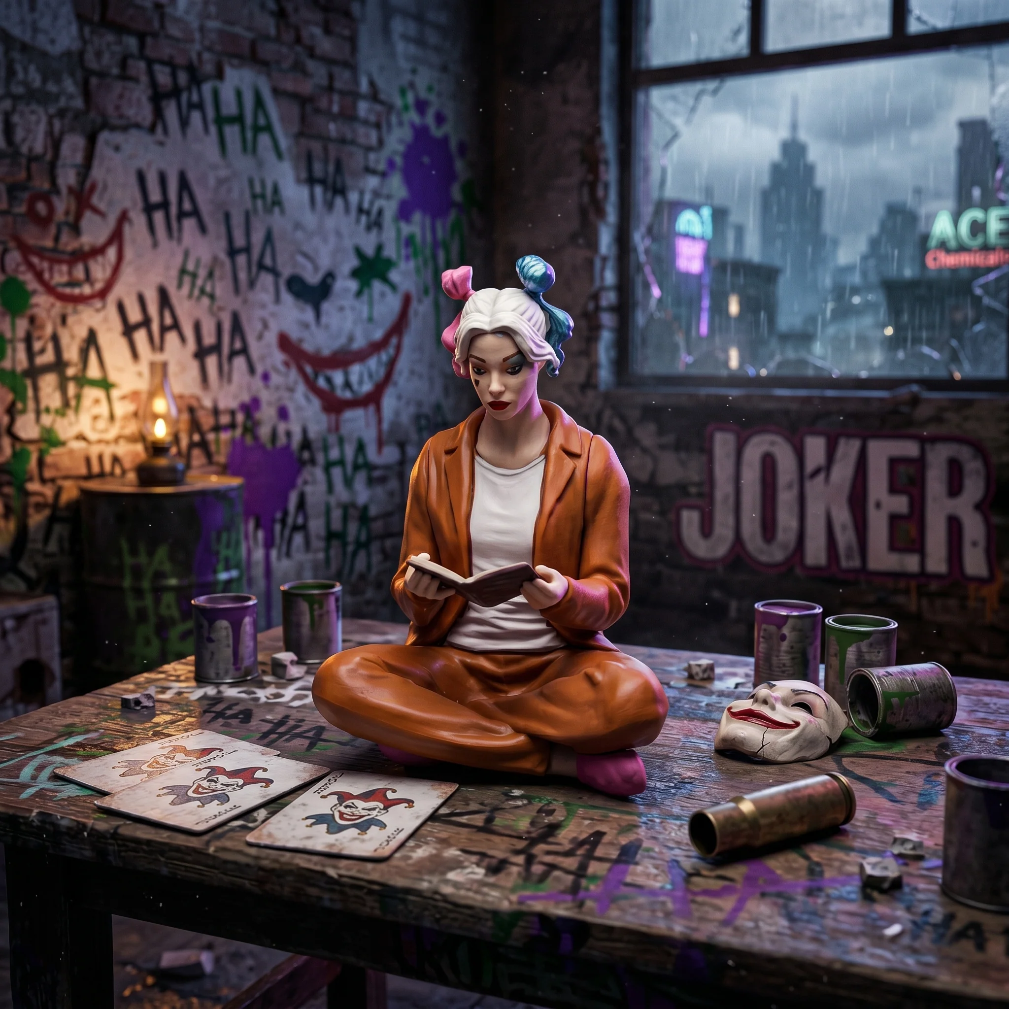 Harley Quinn Sitting Collectible Figure - Image 6