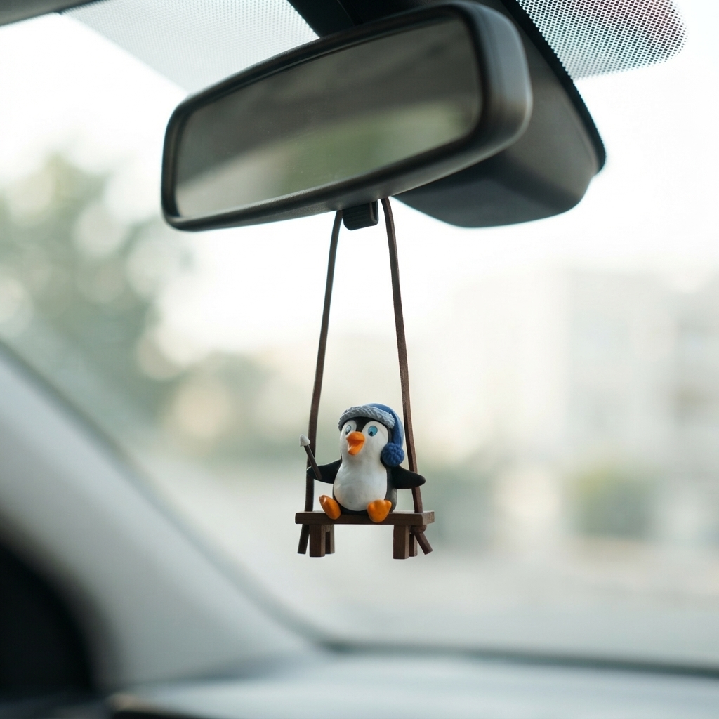 Penguin Car Mirror Hanger - Image 2