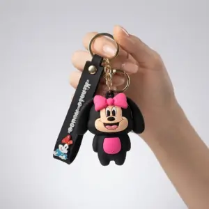 Puffy Minnie Mouse Keychain