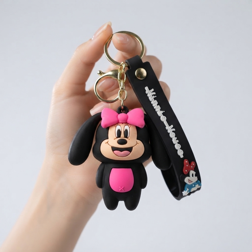 Puffy Minnie Mouse Keychain - Image 2