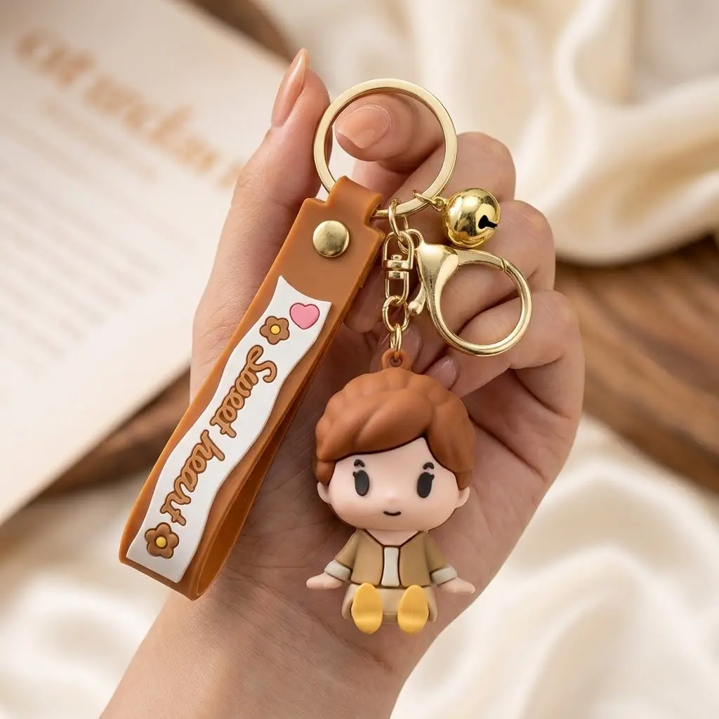 Sweet Heart Brown Character Keychain
