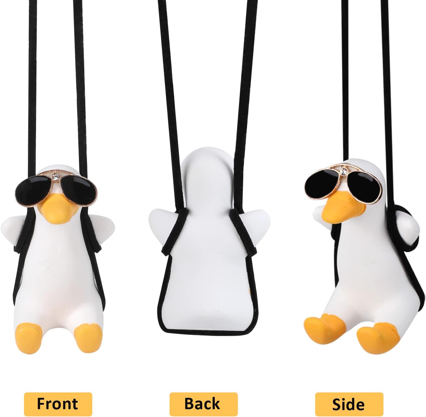 Swinging Duck with Sunglasses Car Pendant - Image 4