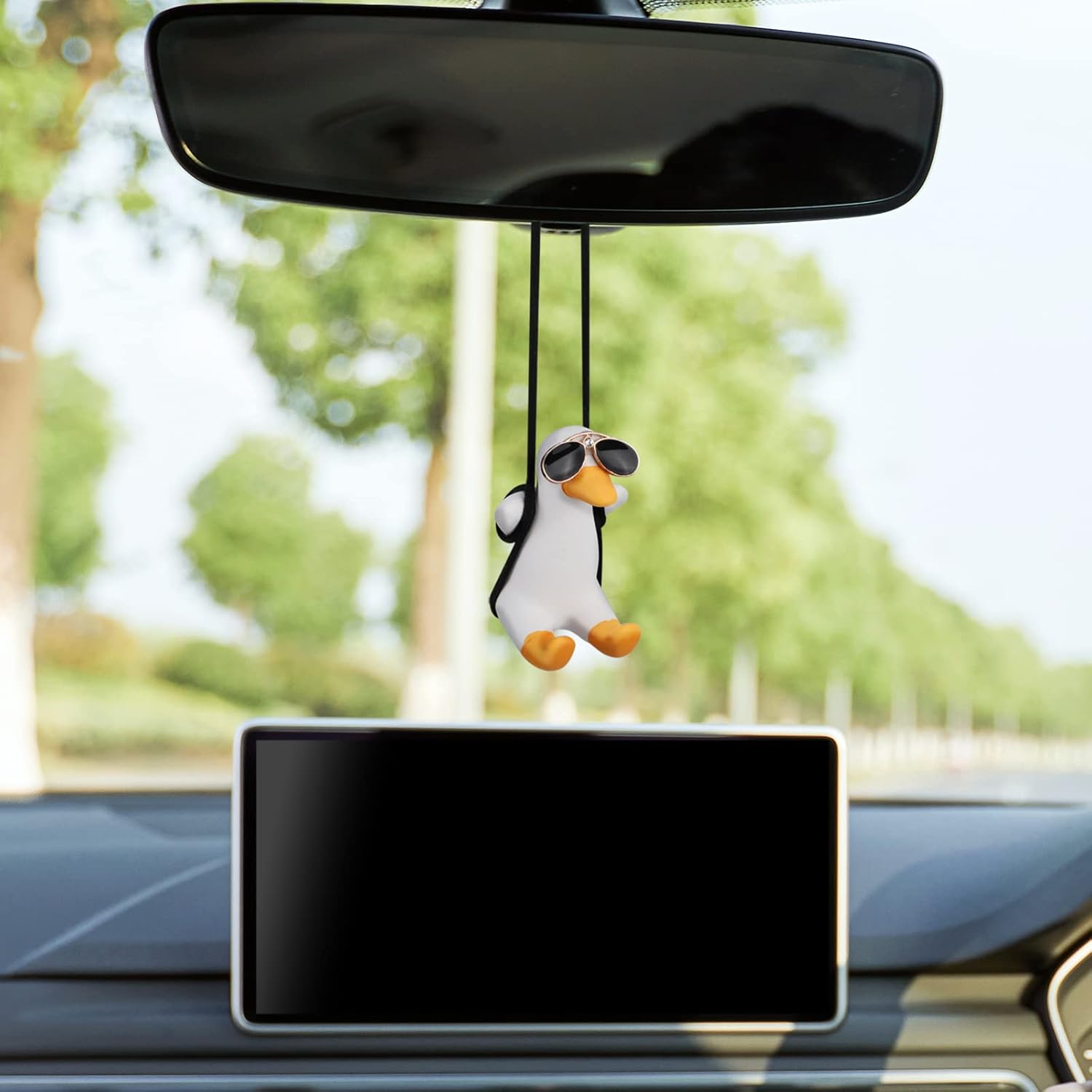 Swinging Duck with Sunglasses Car Pendant - Image 7