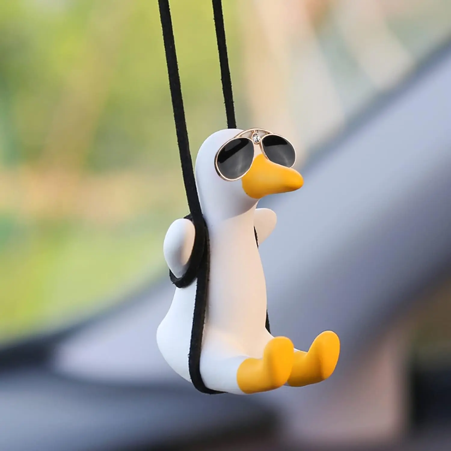 Swinging Duck with Sunglasses Car Pendant