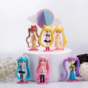 Anime-Inspired 6-Piece Doll Collectible Set